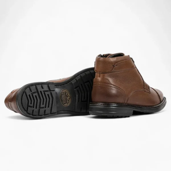 Anatomic & Co Abade Men's Brown Leather Lace-Up Boots - Toe Cap, Medium Fit