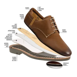 Anatomic & Co Abade Men's Brown Leather Lace-Up Boots - Toe Cap, Medium Fit