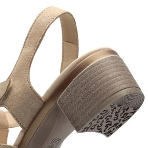 Ara Beige Sandals with Silver Details and Adjustable Velcro Strap