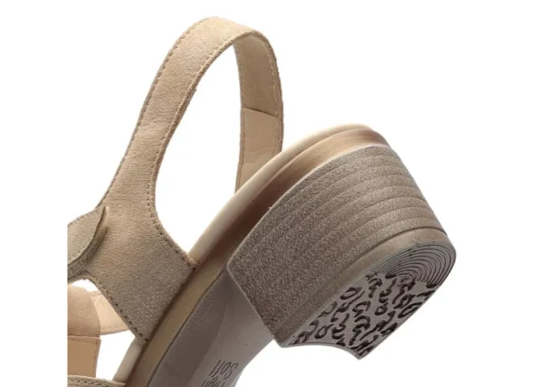 Ara Beige Sandals with Silver Details and Adjustable Velcro Strap