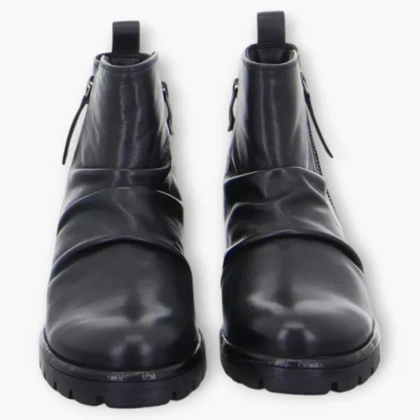 Ara Black Ankle Boots with Dual Side Zips & Chunky Sole - Wide Fit & Comfortable