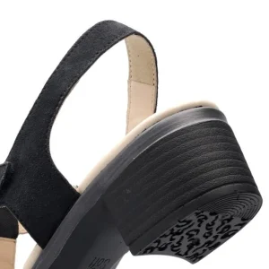 Ara Navy Sandals with Block Heel and Silver Detail