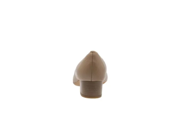Ara Smooth Leather Wide-Fitting Pumps with Bow Ornament in Sand