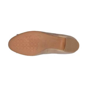 Ara Smooth Leather Wide-Fitting Pumps with Bow Ornament in Sand