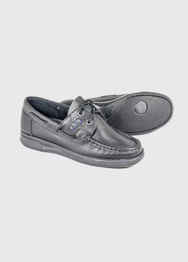 AV8 Kapley: Black Deck School Shoes