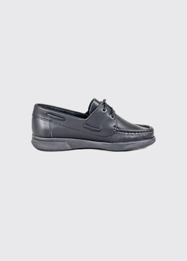 AV8 Kapley: Black Deck School Shoes
