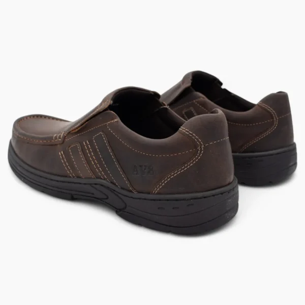 AV8 Mens Kalvin Brown Nubuck Slip-Ons