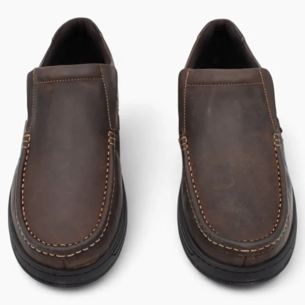 AV8 Mens Kalvin Brown Nubuck Slip-Ons