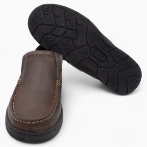 AV8 Mens Kalvin Brown Nubuck Slip-Ons