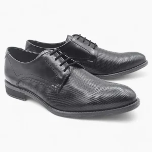 Black Formal Dress Shoes with Pin Hole Design: Dubarry Duke