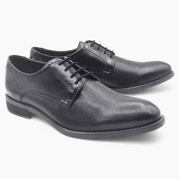 Black Formal Dress Shoes with Pin Hole Design: Dubarry Duke