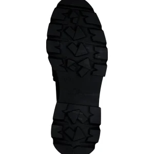 Black Loafer with Gold Chain Link by S. Oliver
