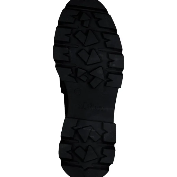 Black Loafer with Gold Chain Link by S. Oliver