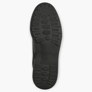 Black Women's Lace-Up Boots with Block Heel