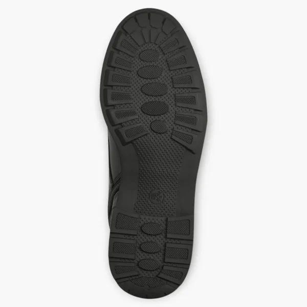 Black Women's Lace-Up Boots with Block Heel