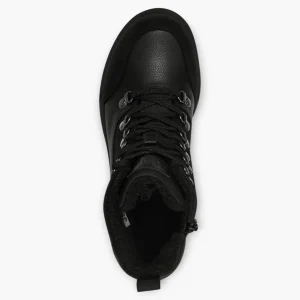 Black Women's Snow Boots with Fur Lining – Vegan, Chunky Sole