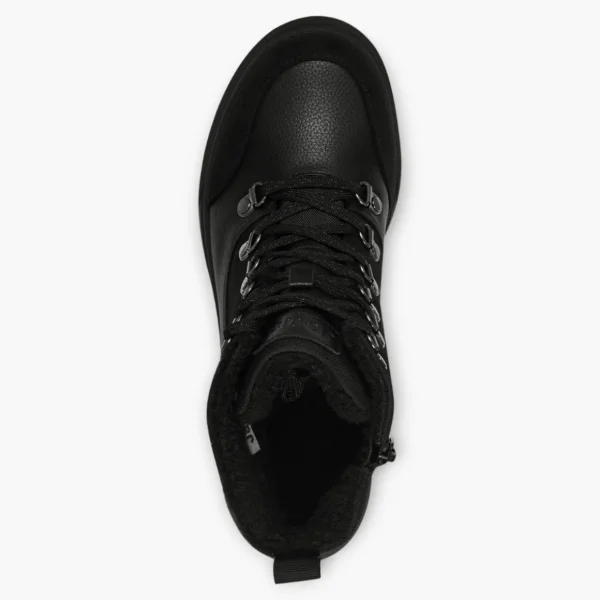 Black Women's Snow Boots with Fur Lining – Vegan, Chunky Sole
