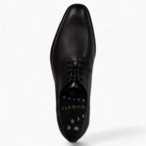 Bugatti Elegant Black Leather Derby Business Shoes