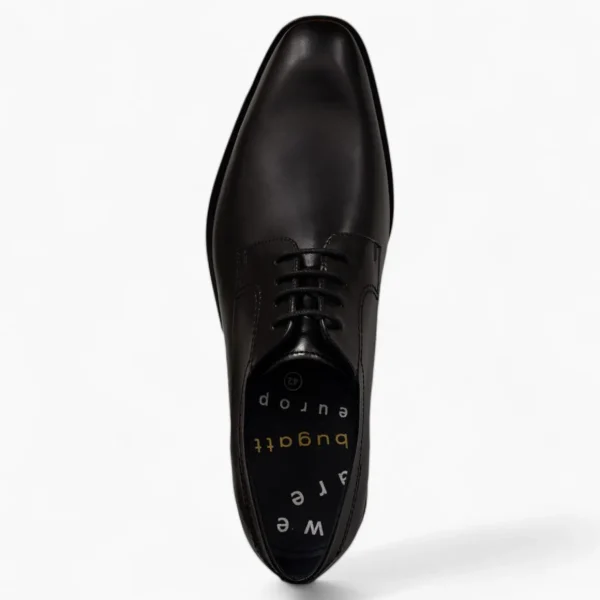 Bugatti Elegant Black Leather Derby Business Shoes