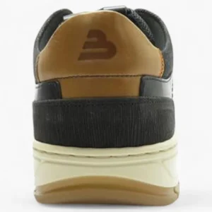 BullBoxer Men's Black Leather Casual Lace-Up Shoes