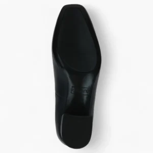 Caprice Navy Block Heel – Square Toe with Fish Cut Detail