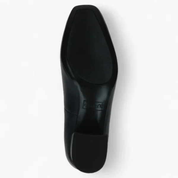 Caprice Navy Block Heel – Square Toe with Fish Cut Detail