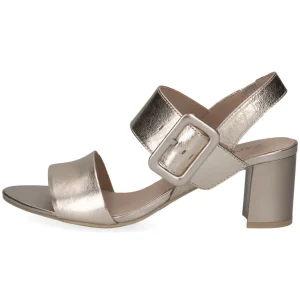 Caprice Stylish Gold Heel with Buckle Strap