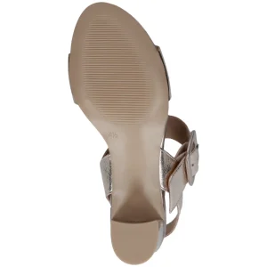 Caprice Stylish Gold Heel with Buckle Strap