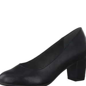 Classic Black Faux Leather Heel