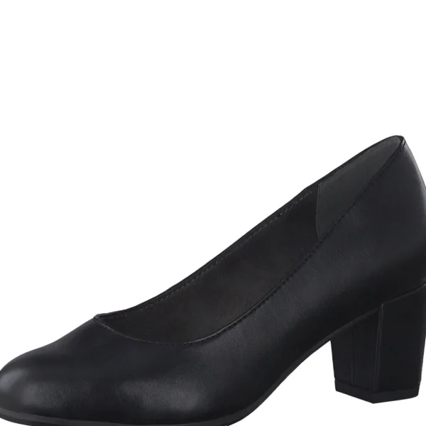 Classic Black Faux Leather Heel