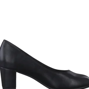 Classic Black Faux Leather Heel