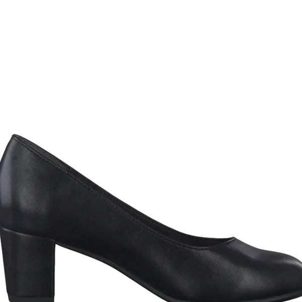Classic Black Faux Leather Heel