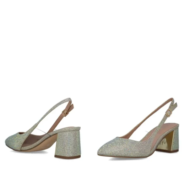 CORVUS - Diamante Gold Slingback Sandals