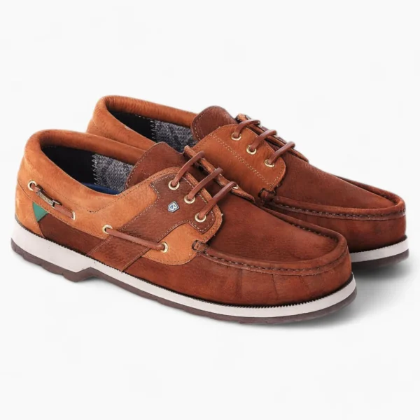 Dubarry Clipper Deck Shoe - Donkey Brown: Two-Tone Luxury Gortex Boat Shoe