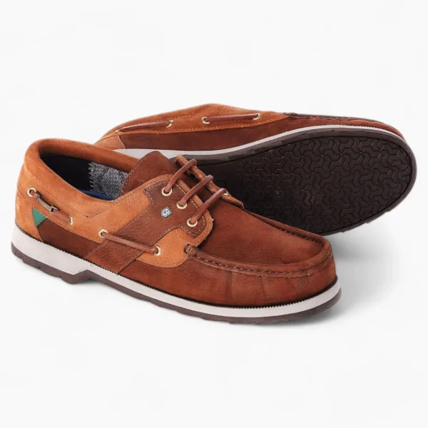 Dubarry Clipper Deck Shoe - Donkey Brown: Two-Tone Luxury Gortex Boat Shoe