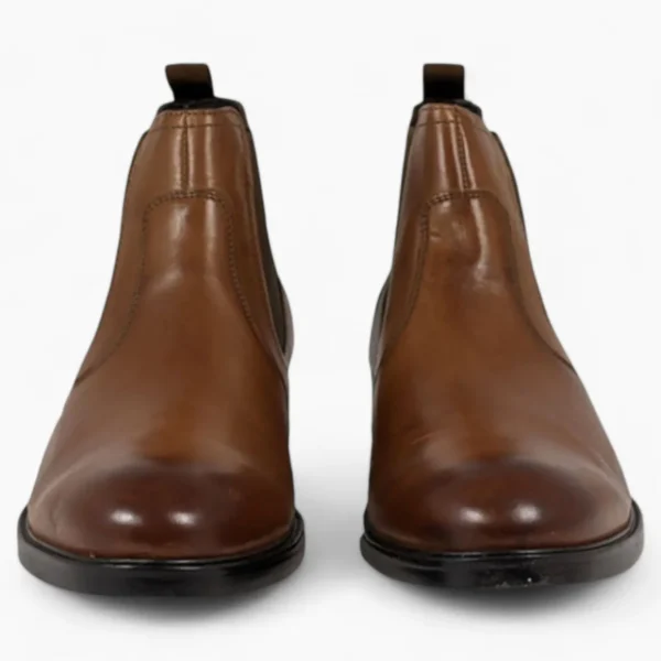 Dubarry Darlan Men's Tan Leather Chelsea Boots – Classic Pull-On with Elastic Gusset