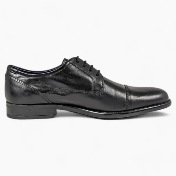 Dubarry Derek Black Dress Shoes – Classic Leather Formal Shoes with Toe Cap