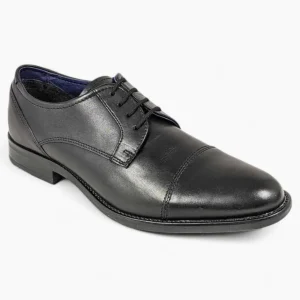 Dubarry Derek Black Dress Shoes – Classic Leather Formal Shoes with Toe Cap