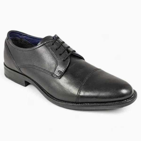 Dubarry Derek Black Dress Shoes – Classic Leather Formal Shoes with Toe Cap
