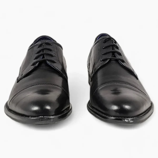 Dubarry Derek Black Dress Shoes – Classic Leather Formal Shoes with Toe Cap