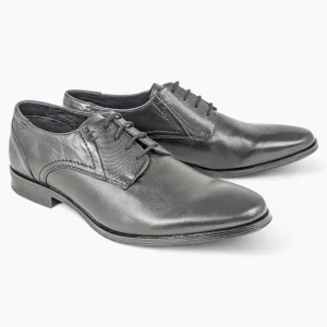 Dubarry Drago Black Derby Shoes – Wide Fit Leather Lace-Up