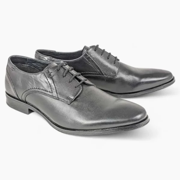 Dubarry Drago Black Derby Shoes – Wide Fit Leather Lace-Up