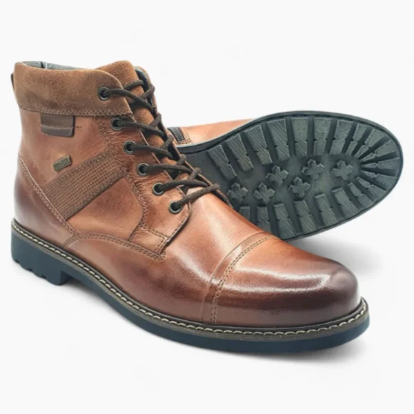 Dubarry Savoy Men's Tan Leather Ankle Boots – Waterproof with Toe Cap & Tracked Sole