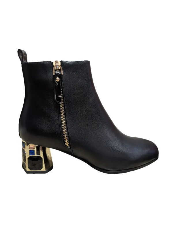 Elegant Ankle Boots for Women – Redz F5150 Jewel-Embellished Boots