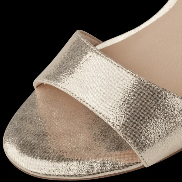 Elegant Gold Block-Heeled Sandals by Tamaris
