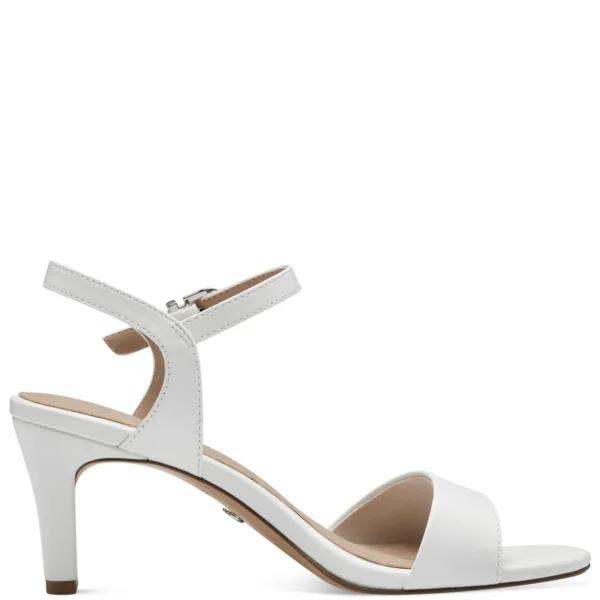 Elegant White Occasionwear Sandals by Tamaris - Adjustable Strap