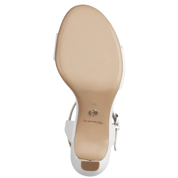 Elegant White Occasionwear Sandals by Tamaris - Adjustable Strap