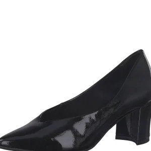 Fancy Glossy Pumps in Black Patent