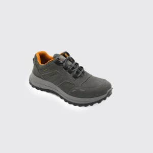 Grey Leather Waterproof Men's Shoes with Laces - Dubarry Colorado