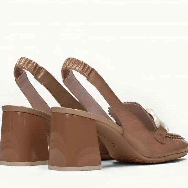 Hispanitas Patent Leather Slingback Shoes with Triflow Technology